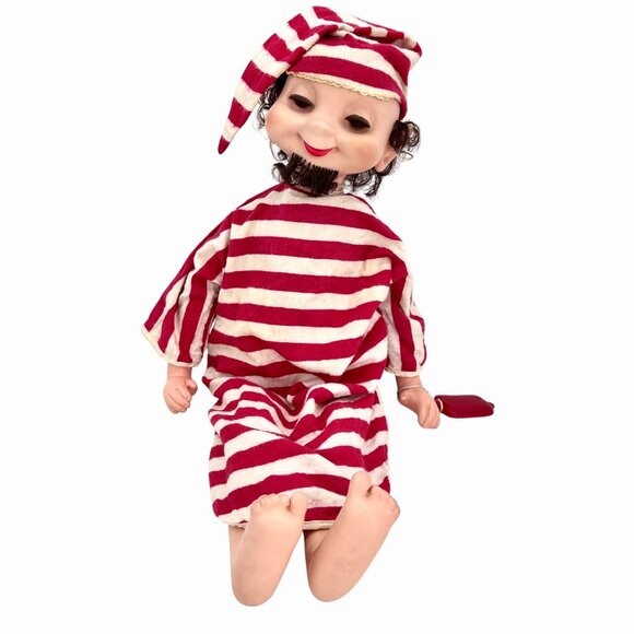 VINTAGE ZACK THE SACK WHIMSIE 1960 AMER DOLL W/ PJ'S CAP & HOT WATER BOTTLE! COL - Picture 1 of 9